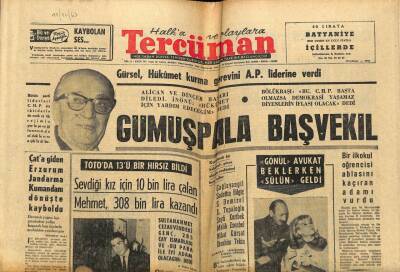 Tercüman Gazetesi 11 Aralık 1963 - Gürsel , Hükümet Kurma Görevini A.P. Liderine Verdi GZ67674 - 2