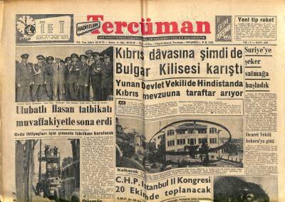 Tercüman Gazetesi 11 Ekim 1956 - Ulubatlı Hasan Tatbikatı Muvaffakiyetle Sona Erdi - Suriyeye Şeker Satmağa Başladık GZ118957 - 1