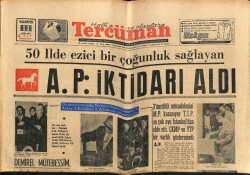 Tercüman Gazetesi 11 Ekim 1965 - Seçimlerde Olaylar , İki Kişi Öldü 26 Kişi Yaralandı GZ70729 - 2