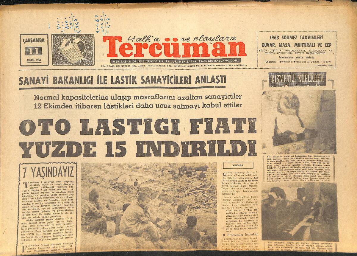 Tercüman Gazetesi 11 Ekim 1967 - Türk-Bulgar Amatör Milli Maçı Yarın M. Paşa'da Oynayacak! - Beşiktaş Yarın Kampa Girecek! GZ145852 - 1