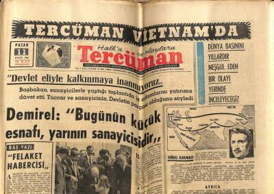 Tercüman Gazetesi 11 Eylül 1966 - Demirel Bugünün Küçük Esnafı Yarının Sanayicisidir GZ54033 - 1