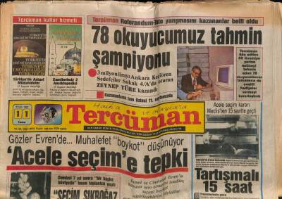 Tercüman Gazetesi 11 Eylül 1987 - Filistinli Çocuklara İşkence Yapıldı GZ65873 - 1