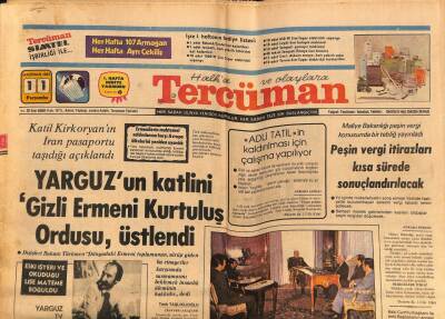 Tercüman Gazetesi 11 Haziran 1981 - Yarguzun Katlini Gizli Ermeni Kurtuluş Ordusu Üstlendi GZ69915 - 1