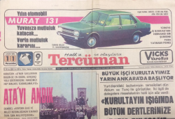 Tercüman Gazetesi 11 Kasım 1976 - Büyük İşçi Kurultayımız Yarın Ankarada Başlıyor - GZ12780 - 1