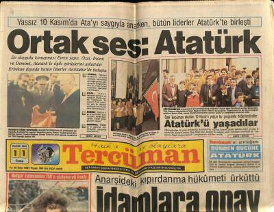 Tercüman Gazetesi 11 Kasım 1988 - Anarşideki Kıpırdanma Hükümeti Ürküttü GZ67196 - 2