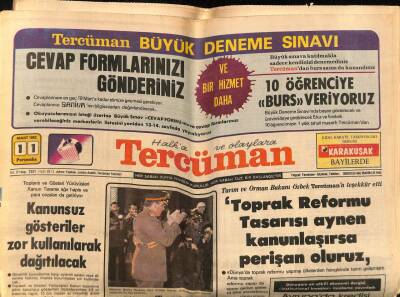 Tercüman Gazetesi 11 Mart 1982 - Erol Taş Eğer Oyuncu Olmasaydım Mutlaka Polis Olurdum diyor GZ67230 - 1