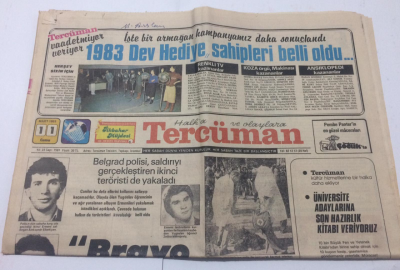 Tercüman Gazetesi 11 Mart 1983 - Bravo Yugoslavya - GZ15279 - 2