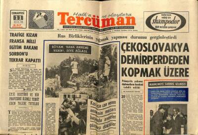 Tercüman Gazetesi 11 Mayıs 1968 - Çekoslovakya Demirperdeden Kopmak Üzere GZ54817 - 1