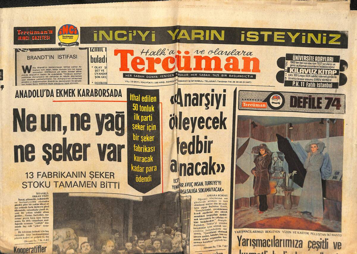 Tercüman Gazetesi 11 Mayıs 1974 - Nixon'ın Haşhaş Konusu İçin Türkiye'ye Baskı Yapması İstendi GZ134128 - 1