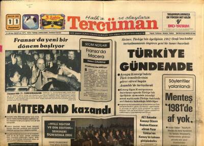 Tercüman Gazetesi 11 Mayıs 1981 - Trabzon Şampiyon GZ70020 - 2