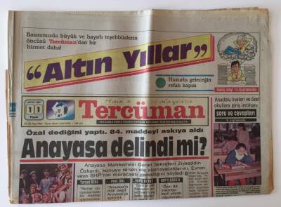 Tercüman Gazetesi 11 Mayıs 1986 - Özal Dediğini Yaptı .84. Maddeyi Askıya Aldı GZ10859 - 1