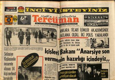 Tercüman Gazetesi 11 Nisan 1971 - Ankara Ticari İlimler Akademisinde Patlama Oldu , İki Polis Yaralandı GZ70806 - 1