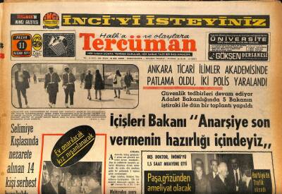 Tercüman Gazetesi 11 Nisan 1971 -Beş Doktor , İnönüyü 1,5 Saat Muayene Etti -Paşa Gözünden Ameliyat Olacak GZ86682 - 1