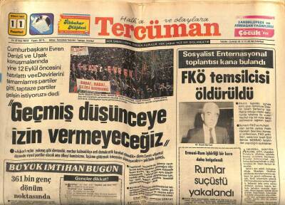 Tercüman Gazetesi 11 Nisan 1983 - FKÖ Temsilcisi Öldürüldü GZ67611 - 1