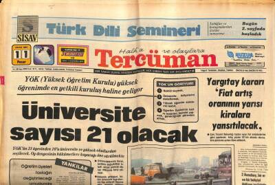 Tercüman Gazetesi 11 Ocak 1981 - 1981 Adana Spor Posteri(Orta Boy),Merkez Bankası Başkanı İstifa Etti GZ54301 - 1