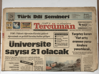 Tercüman Gazetesi 11 Ocak 1981 - Üniversite Sayısı 21 Olacak GZ5791 - 2