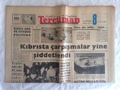 Tercüman Gazetesi 11 Şubat 1964 - Kıbrısta Çarpışmalar Yine Şiddetlendi GZ73595 - 1