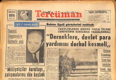 Tercüman Gazetesi 11 Şubat 1967 - Demirel , Gümüşpalayı Rahmetle Andı GZ86781 - 1