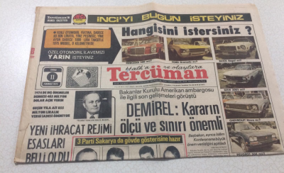 Tercüman Gazetesi 11 Temmuz 1975 - Tarzan Konuştu - GZ15316 - 1