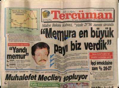 Tercüman Gazetesi 11 Temmuz 1990 - Doğum Günü Hediyesi GZ54811 - 1