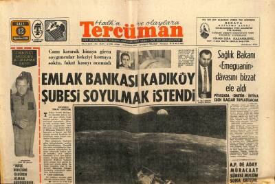Tercüman Gazetesi 12 Ağustos 1969 - Astronotlar Mikroba Karşı Mukavemetlerini Kaybetti GZ103408 - 1