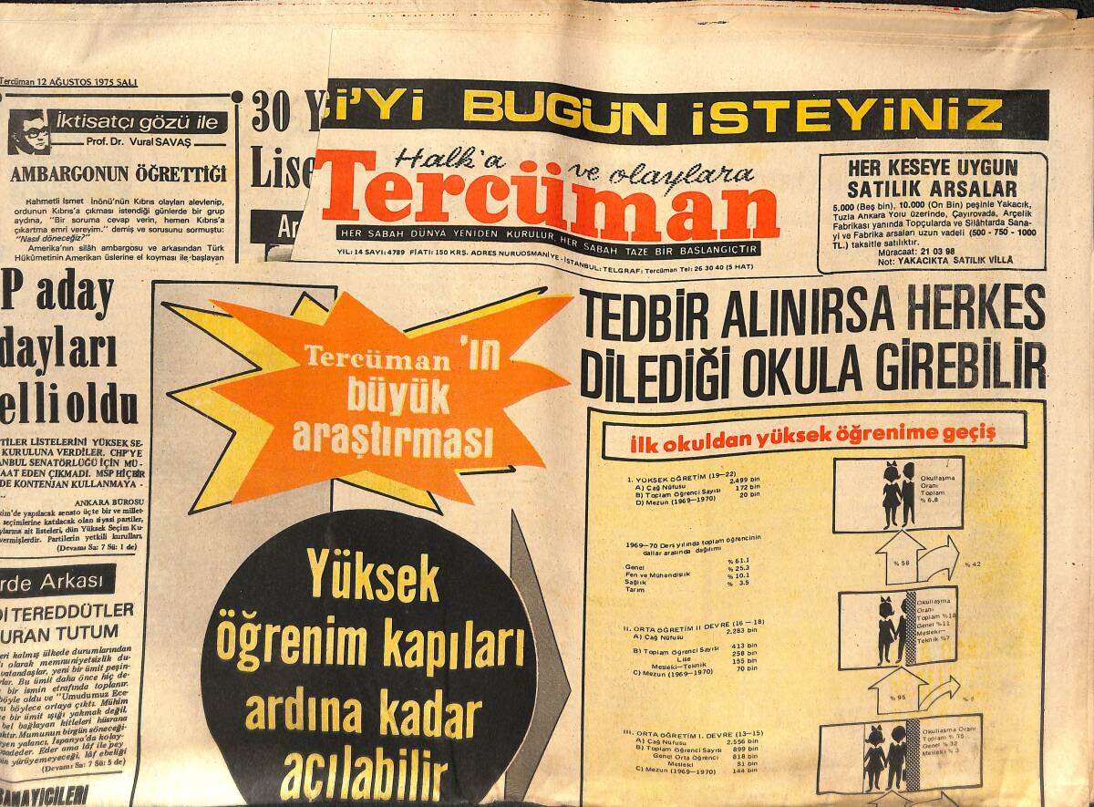 Tercüman Gazetesi 12 Ağustos 1975 - AP Aday Adayları Belli Oluyor - Pele, Futbolu Ve Siyah Irkı Amerika'ya Sevdirdi GZ134006 - 1