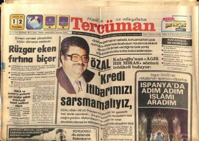 Tercüman Gazetesi 12 Ağustos 1982 - Turgut Özal,Kredi İtibarımızı Sarsmamalıyız GZ53851 - 1