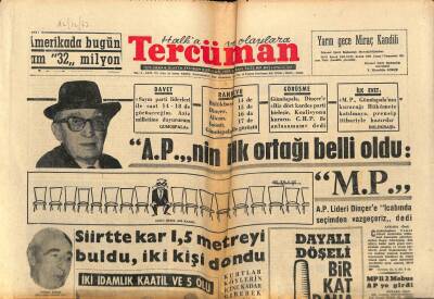 Tercüman Gazetesi 12 Aralık 1963 - Frank Sinatra Oğlunu 2,5 Liraya Kurtardı GZ67681 - 1