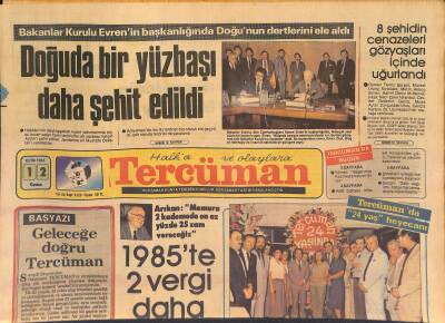Tercüman Gazetesi 12 Ekim 1984 - Bülent Ersoy 5 Ay 25 Gün Meslekten Menedildi - Fenerbahçeli Selçuk Koşmaya Başladı GZ126969 - 1
