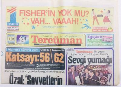 Tercüman Gazetesi 12 Ekim 1985 - Doğum Günü Hediyesi GZ53656 - 1