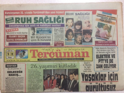Tercüman Gazetesi 12 Ekim 1986 - Barzani Emir Verdi Apocuları Vurun GZ23568 - 1