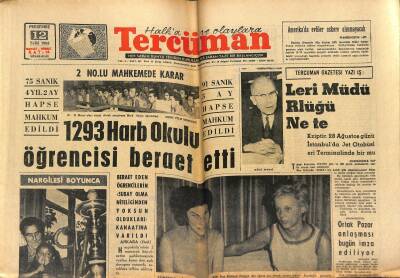 Tercüman Gazetesi 12 Eylül 1963 - Y.T.P.de İstifalar Dünde Devam Etti - 1923 Harb Okulu Öğrencisi Beraet Etti GZ123468 - 1