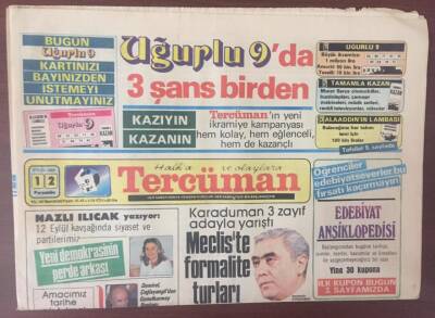 Tercüman Gazetesi 12 Eylül 1985 - 12 Eylül Kavşağında Siyaset Ve Partilerimiz GZ6984 - 2