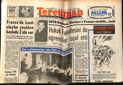 Tercüman Gazetesi 12 Haziran 1968 - Tuttuğunu Koparan Komple Bir Sanatkar Adnan Şenses GZ53953 - 1