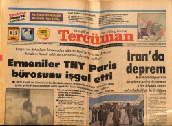 Tercüman Gazetesi 12 Haziran 1981 - Ermeniler THY Paris Bürosunu İşgal Etti GZ69914 - 1