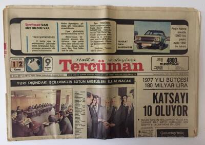 Tercüman Gazetesi 12 Kasım 1976 - Büyük İşçi Kurultayı Bugün Başlıyor GZ10716 - 2