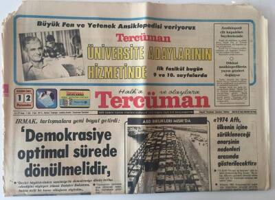 Tercüman Gazetesi 12 Kasım 1981 - Danışma Meclisi İçtüzük Taslağı Son Şeklini Aldı GZ10673 - 1