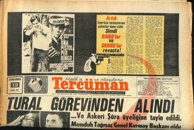 Tercüman Gazetesi 12 Mart 1969 - Zeki Müren , Bütün Servetini Eğitim Vakfına Bağışlayacak GZ86207 - 1