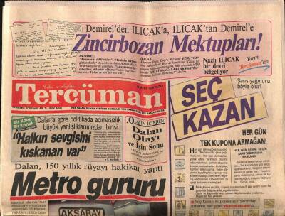 Tercüman Gazetesi 12 Mart 1989 - Dalan , 150 Yıllık Rüyayı Hakikat Yaptı GZ83289 - 1