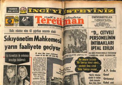 Tercüman Gazetesi 12 Mayıs 1971 - Bakanlar Mal Beyanında Bulunacak GZ54118 - 1