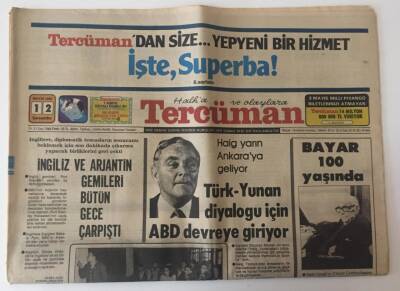 Tercüman Gazetesi 12 Mayıs 1982 - Türk - Yunan Diyaloğu İçin ABD Devreye Giriyor GZ10597 - 2