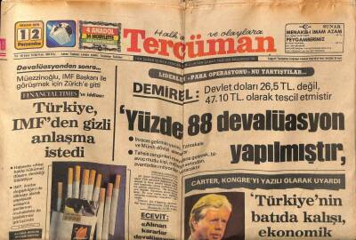 Tercüman Gazetesi 12 Nisan 1979 - Sezen Aksu , Programını Özel Link Hattı İle İstanbulda Seyredip İptal Ettirmiş !... GZ68601 - 1