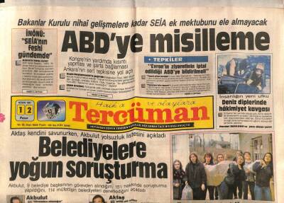 Tercüman Gazetesi 12 Nisan 1987 - Aktaş Kendini Savunurken , Akbulut Yolsuzluk Listesini Açıkladı GZ74646 - 1