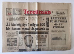 Tercüman Gazetesi 12 Ocak 1968 - 23 Bin Köylüye 1 Milyon 200 Bin Dönüm Toprak Dağıtılacak GZ11139 - 2