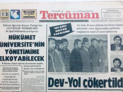 Tercüman Gazetesi 12 Ocak 1981 - Dev-Yol Çökertildi GZ41717 - 1