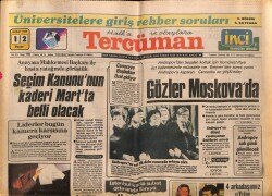 Tercüman Gazetesi 12 Şubat 1984 - Seçim Kanununun Kaderi Martta Belli Olacak GZ70136 - 1