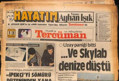 Tercüman Gazetesi 12 Temmuz 1979 - Uzay Paniği Bitti , ...Ve Skylab Denize Düştü GZ90793 - 1