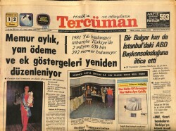 Tercüman Gazetesi 12 Temmuz 1981 - 1981 Yılı Başlangıcı İtibariyle Türkiyede 2 Milyon 630 Bin 292 Memur Bulunuyor GZ65971 - 1