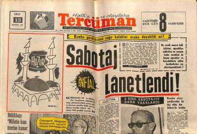 Tercüman Gazetesi 13 Ağustos 1968 - Milli Kayakçı Erdinç Uğur Öldürüldü GZ68651 - 1