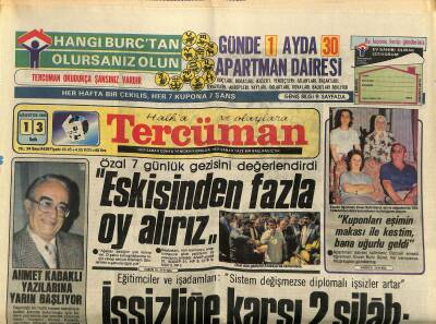 Tercüman Gazetesi 13 Ağustos 1985 - İlk Hacı Kafilemiz Vuslat Tavafında - Ahmet Kabaklı Yazılarına Yarın Başlıyor GZ118055 - 1